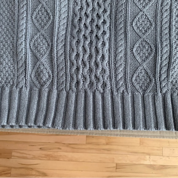 L.L. Bean Signature Fisherman Sweater M Grey - Picture 3 of 7